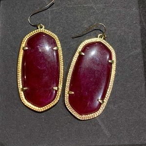 Kendra Scott Danielle Gold Statement Earring in Maroon